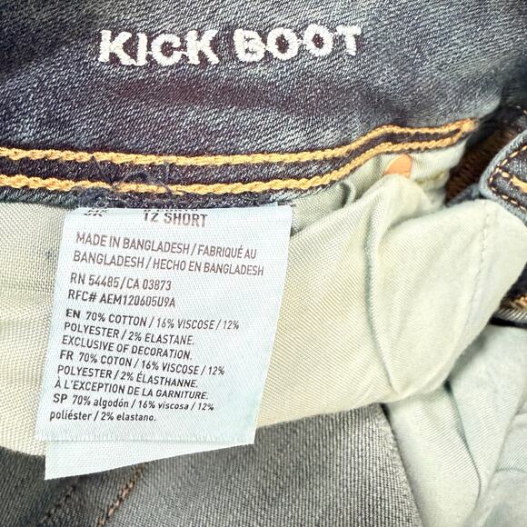 NWT American Eagle Outfitters Kick Boot Dark Shadow Mid Rise Jeans Womens Size 8 - Picture 9 of 13